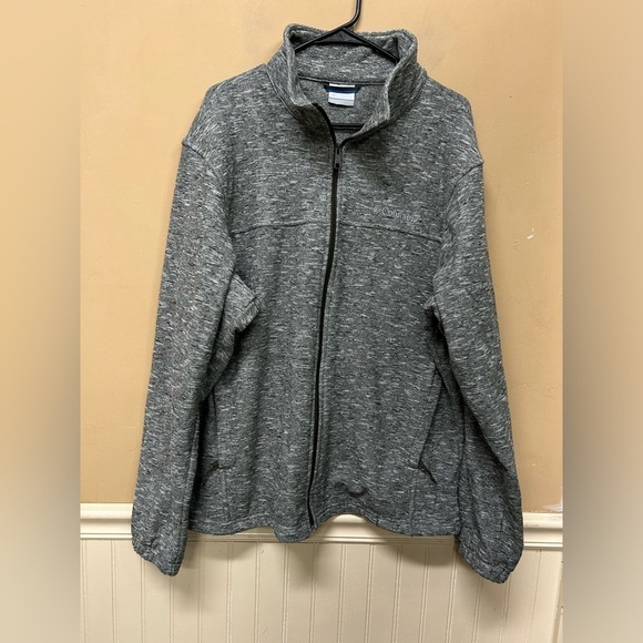 Columbia Jacket Men's Heathered  Green  Full Zip  Sweater Size L - Picture 1 of 7